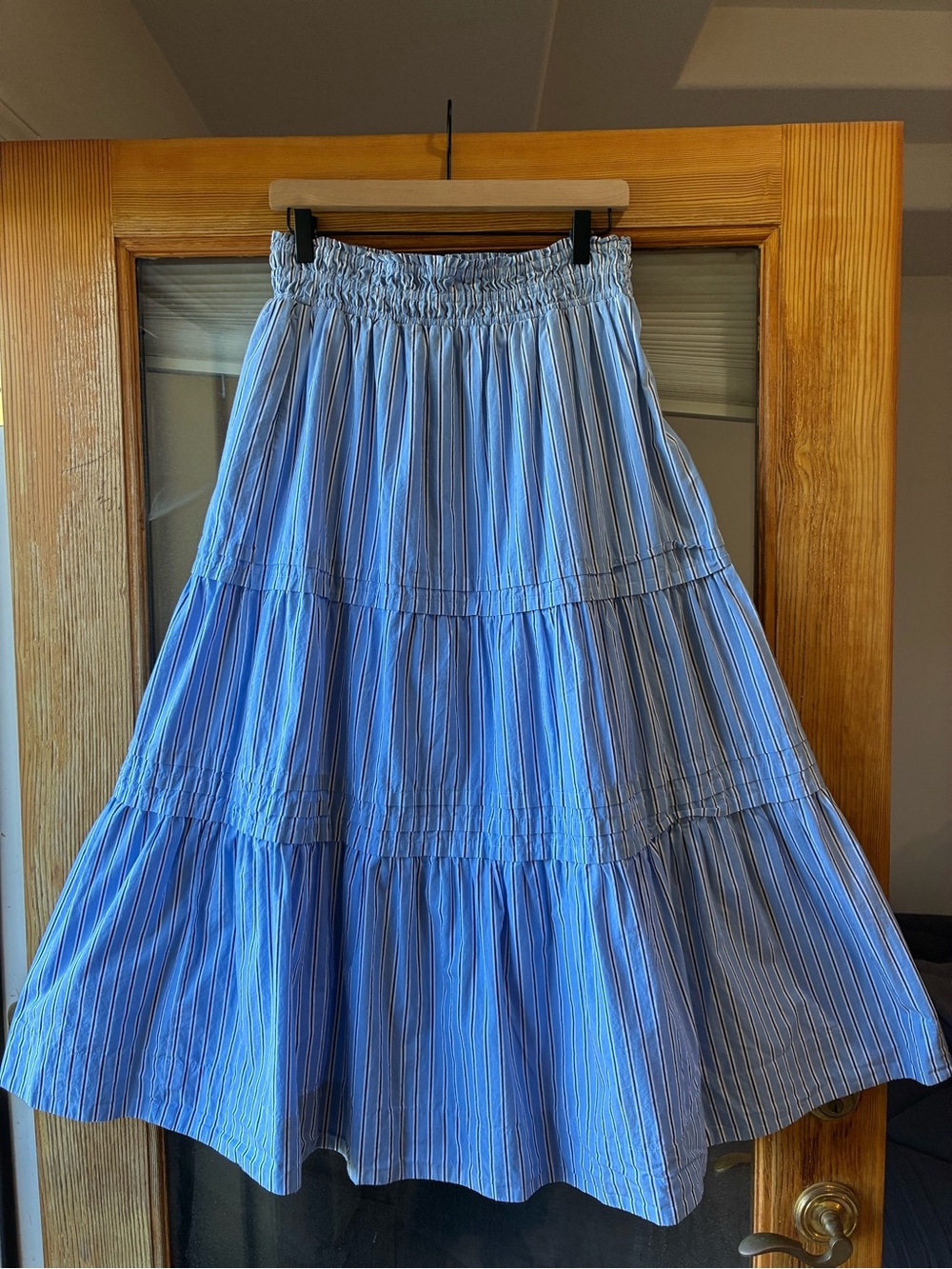Quince Cotton Poplin Tiered Maxi Skirt